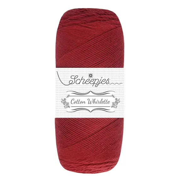 Duurzaam garen: Scheepjes Cotton Whirlette in kleur 810 Bordeaux rood