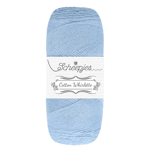 Duurzaam garen: Scheepjes Cotton Whirlette in kleur 811 Licht blauw