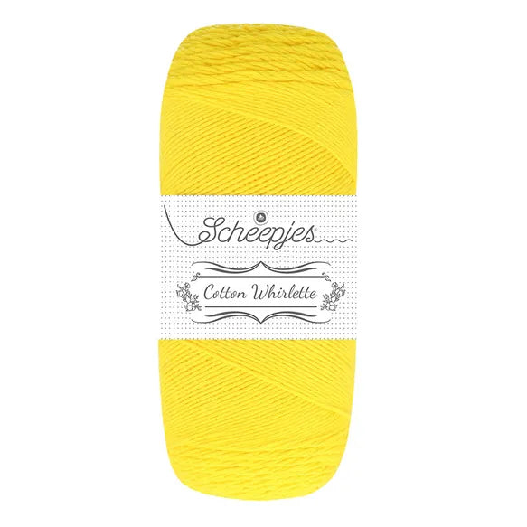 Duurzaam garen: Scheepjes Cotton Whirlette in kleur 816 Kanariegeel