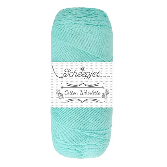 Duurzaam garen: Scheepjes Cotton Whirlette in kleur 818 Turquiose