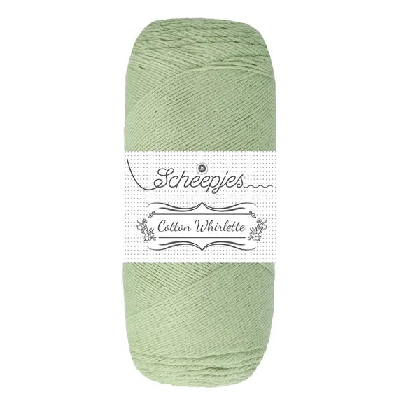 Duurzaam garen: Scheepjes Cotton Whirlette in kleur 820 Eucalyptus groen