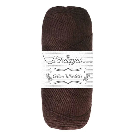 Duurzaam garen: Scheepjes Cotton Whirlette in kleur 822 Donker bruin