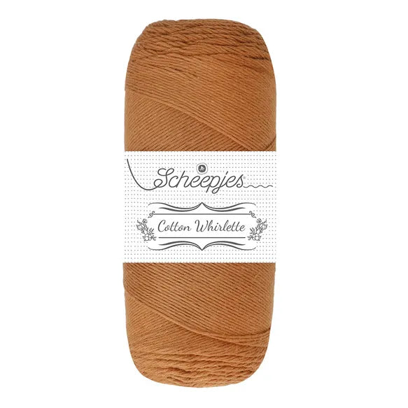 Duurzaam garen: Scheepjes Cotton Whirlette in kleur 824 Warm bruin