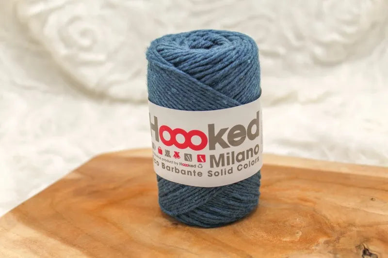 Duurzaam garen: Hoooked Eco Barbante Milano 100 gram in kleur Donker blauw - Petrol