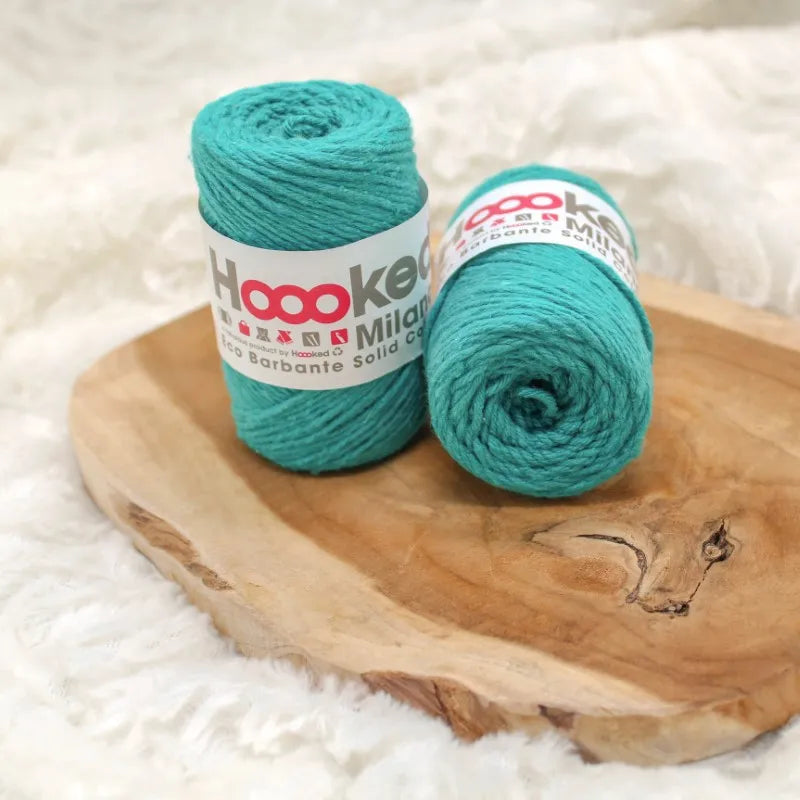 Duurzaam garen: Hoooked Eco Barbante Milano 100 gram in kleur Turkoois - Lagoon