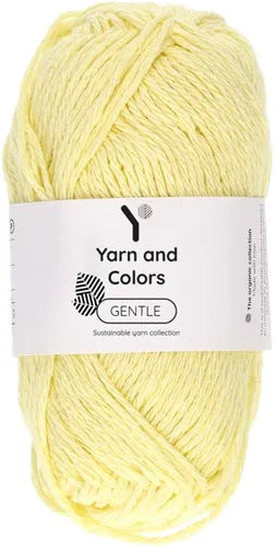 Duurzaam garen: Yarn and Colors Gentle in kleur 010 Vanille geel