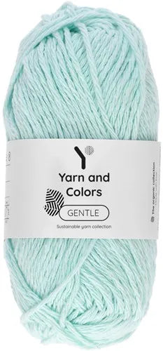 Duurzaam garen: Yarn and Colors Gentle in kleur 073 Antiek glas blauw