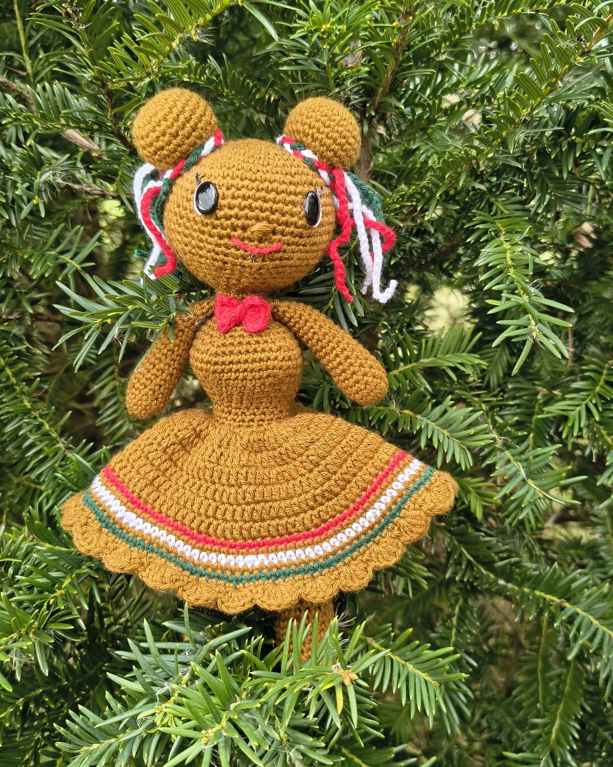 Gehaakt Haakpatroon Ginny Gingerbreadlady ontworpen door World of Womencraft