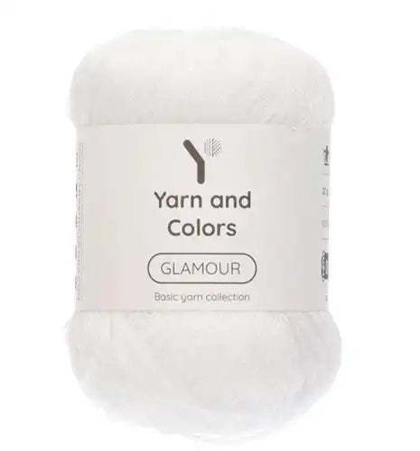 Duurzaam garen: Yarn and Colors Glamour in kleur 001 Wit