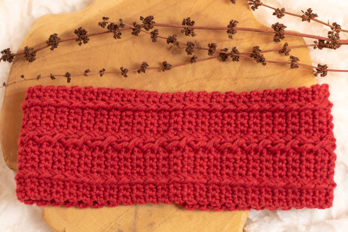 Gehaakt Haakpatroon hoofdband Koekoek ontworpen door Cora's Knit Knacks