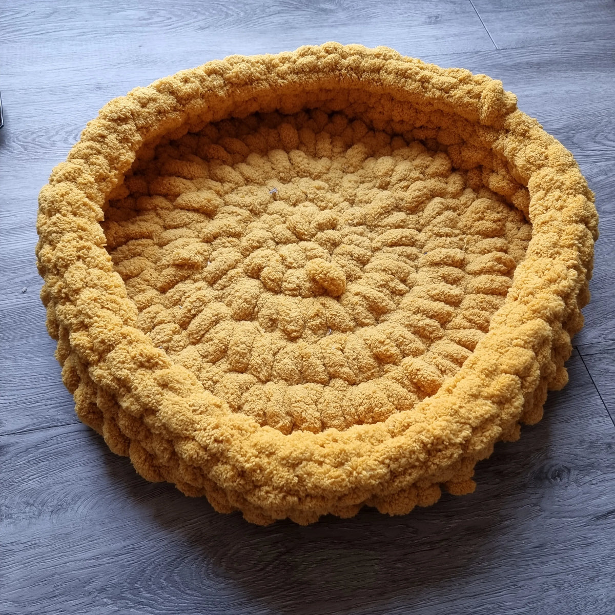 Gehaakt Haakpatroon kattenmand Kitty ontworpen door Cora's Knit Knacks