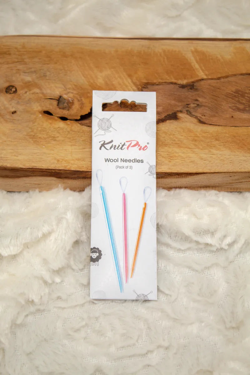 Set wolnaalden met flexibel oog, fijne Stopnaalden van KnitPro