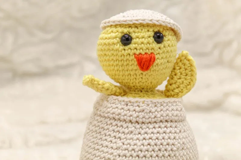 Gehaakt Haakpatroon kuikentje Krista ontworpen door Cora's Knit Knacks