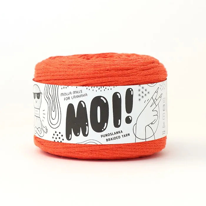 Duurzaam garen: Lankava MOI in kleur 62 Rood oranje