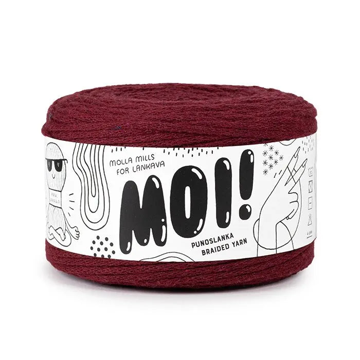 Duurzaam garen: Lankava MOI in kleur 65 Bordeaux rood