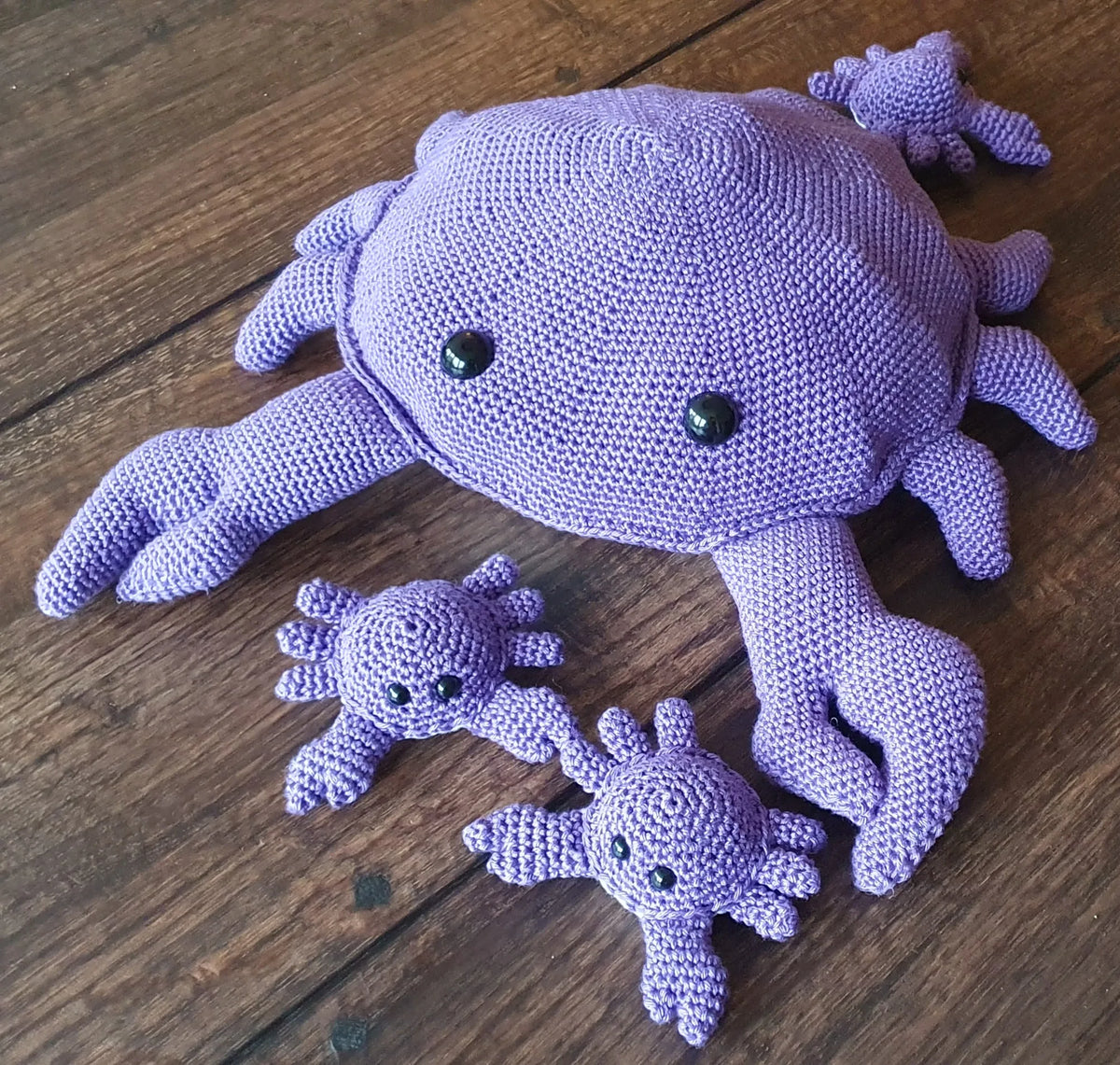 Gehaakt Haakpatroon memory spel Krab ontworpen door Haaksels en breisels