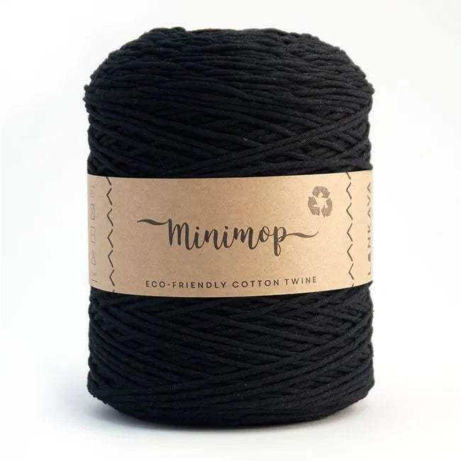 Duurzaam garen: Lankava Minimop 700 gram in kleur 70 Zwart