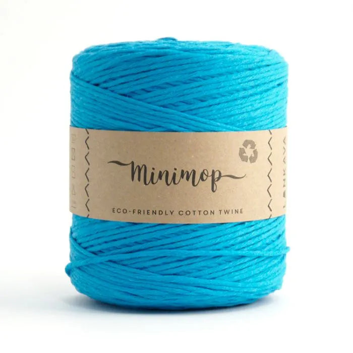 Duurzaam garen: Lankava Minimop 700 gram in kleur 76 Turkoois blauw