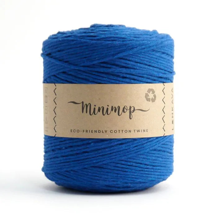 Duurzaam garen: Lankava Minimop 700 gram in kleur 83 Blauw