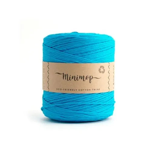 Duurzaam garen: Lankava Minimop 150 gram in kleur 76 Turkoois blauw