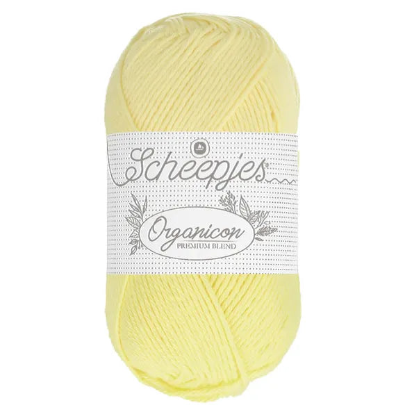 Duurzaam garen: Scheepjes Organicon in kleur 210 Pastel geel