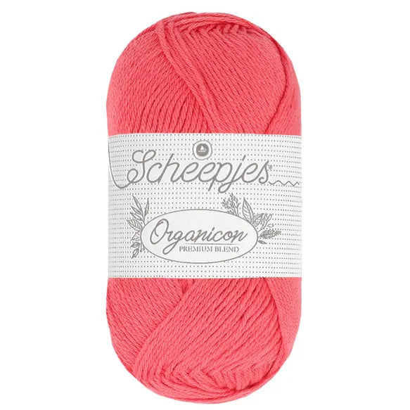 Duurzaam garen: Scheepjes Organicon in kleur 245 Roze rood
