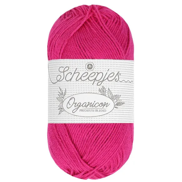 Duurzaam garen: Scheepjes Organicon in kleur 247 Donker roze