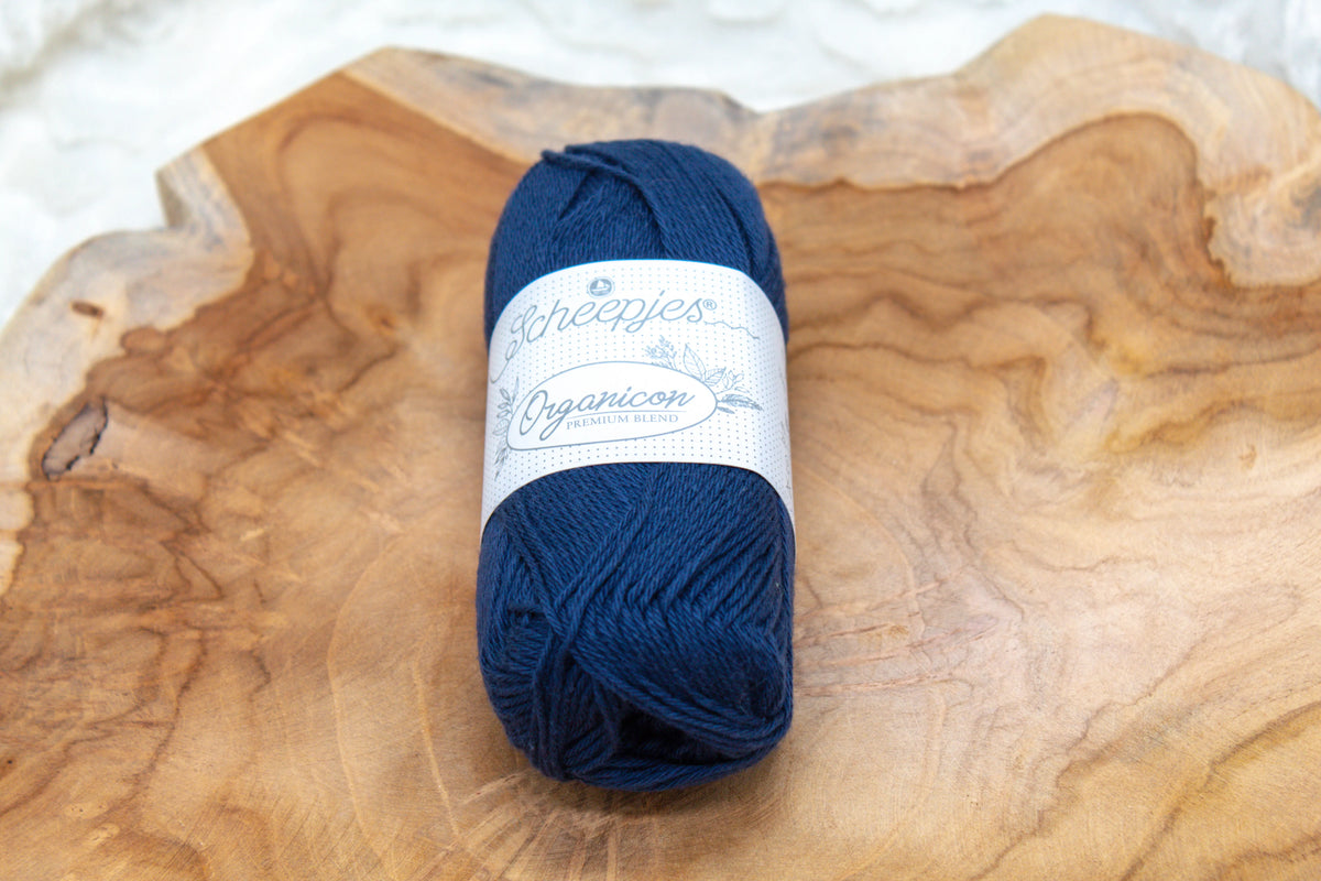 Duurzaam garen: Scheepjes Organicon in kleur 251 Donker blauw