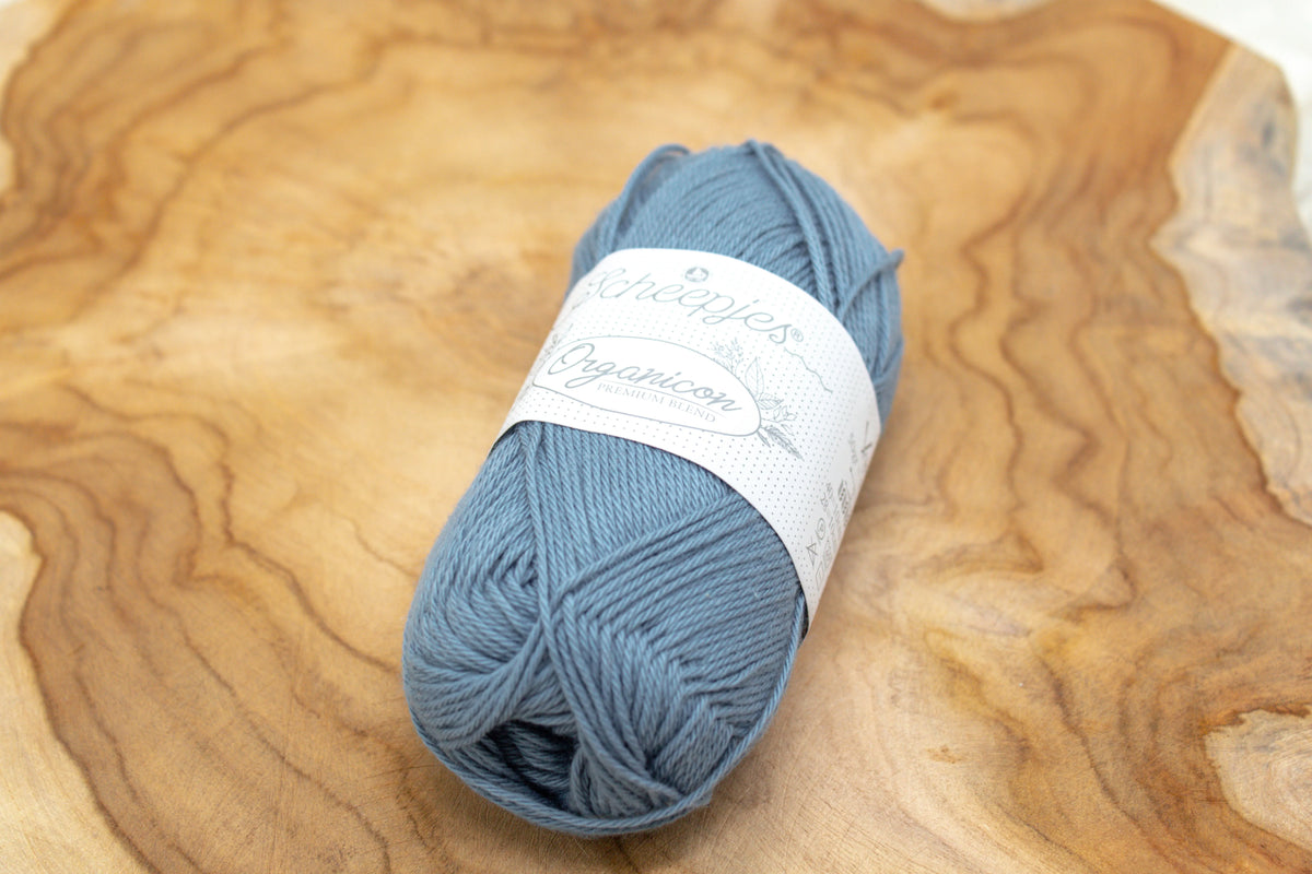 Duurzaam garen: Scheepjes Organicon in kleur 254 Zacht blauw