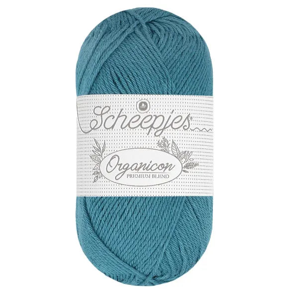 Duurzaam garen: Scheepjes Organicon in kleur 256 Petrol blauw