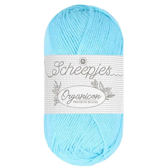Duurzaam garen: Scheepjes Organicon in kleur 269 Water blauw