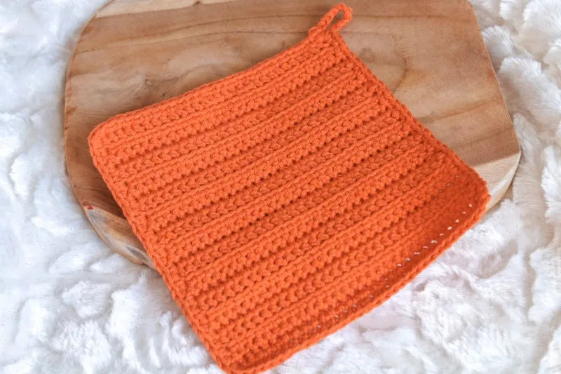 Gehaakt Haakpatroon pannenlap Ridge ontworpen door Cora's Knit Knacks