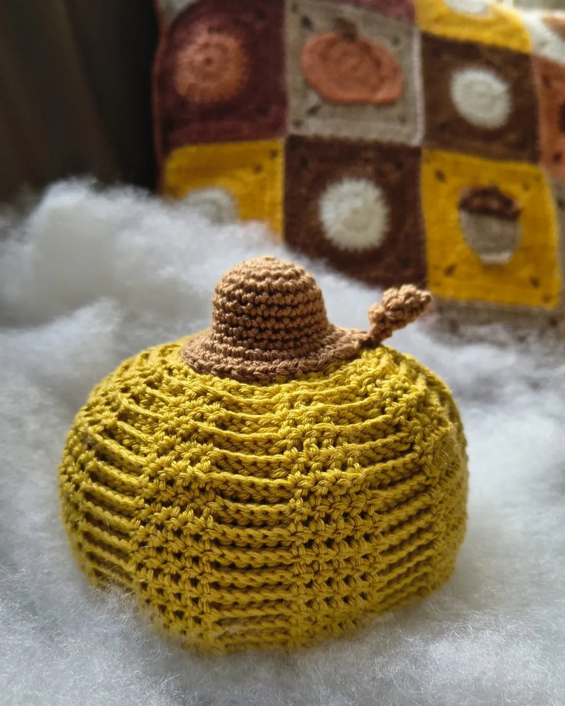 Gehaakt Haakpatroon pompoenen Terra en Cotta ontworpen door Cora's Knit Knacks, gehaakt door tester Natasja