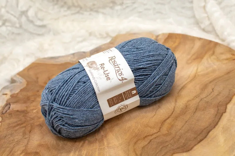 Duurzaam garen: Rosários 4 Re-Use in kleur 11 Grijs blauw