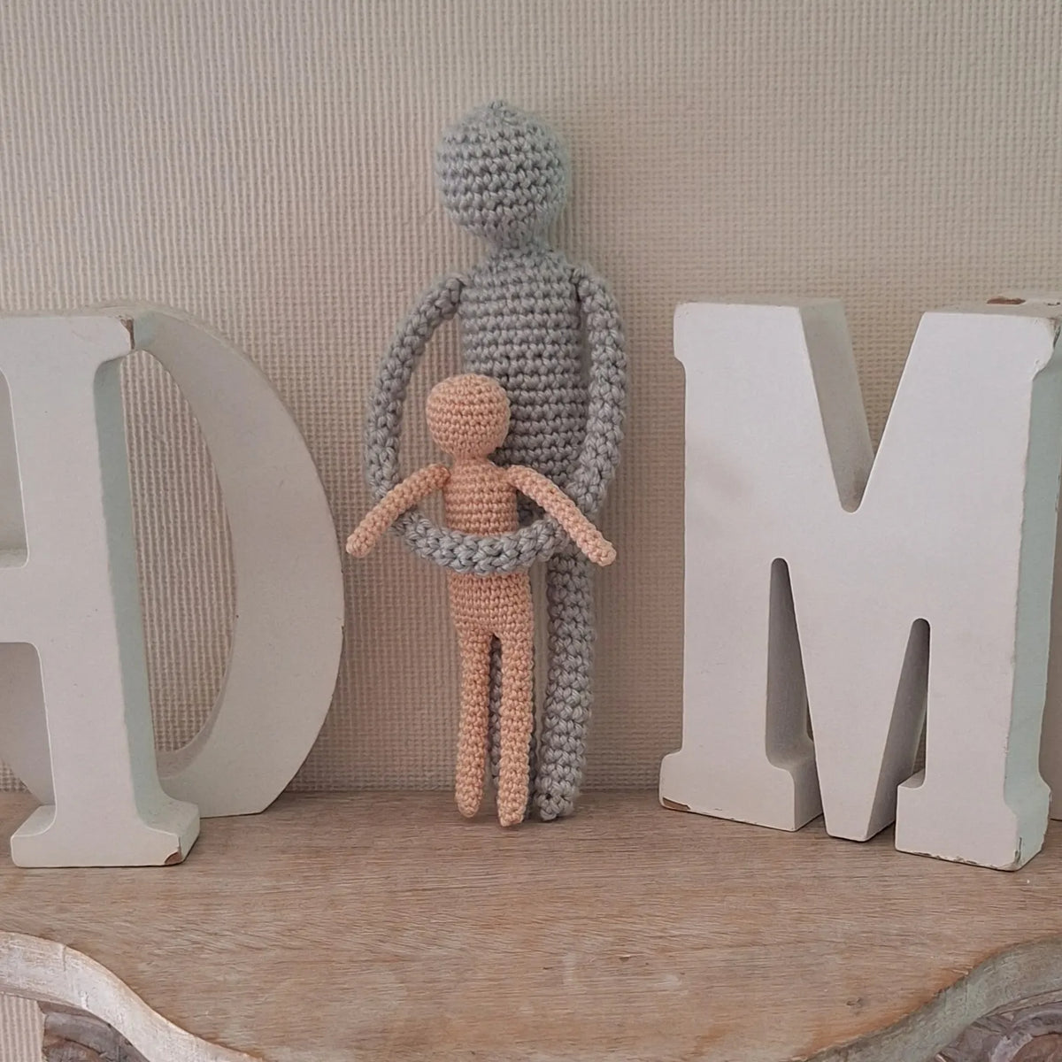 Gehaakt Haakpatroon Shared Love ontworpen door Haaksels en breisels, variatie van ouder met groter kind