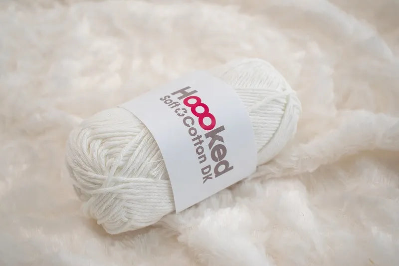 Duurzaam garen: Hoooked Soft Cotton DK in kleur Gebroken wit - Ibiza Ivory