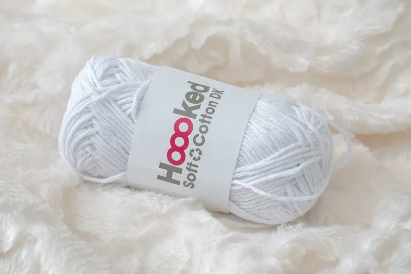 Duurzaam garen: Hoooked Soft Cotton DK in kleur Wit - Moscow White