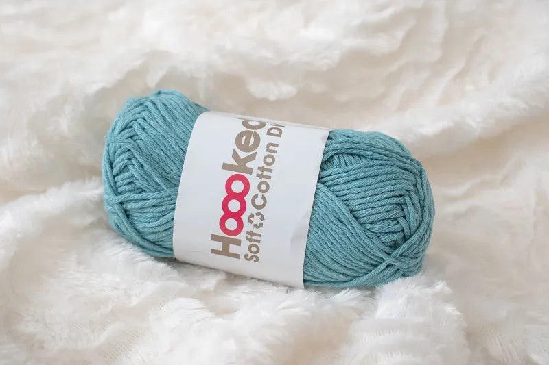 Duurzaam garen: Hoooked Soft Cotton DK in kleur Jeans Blauw - Oslo Fern
