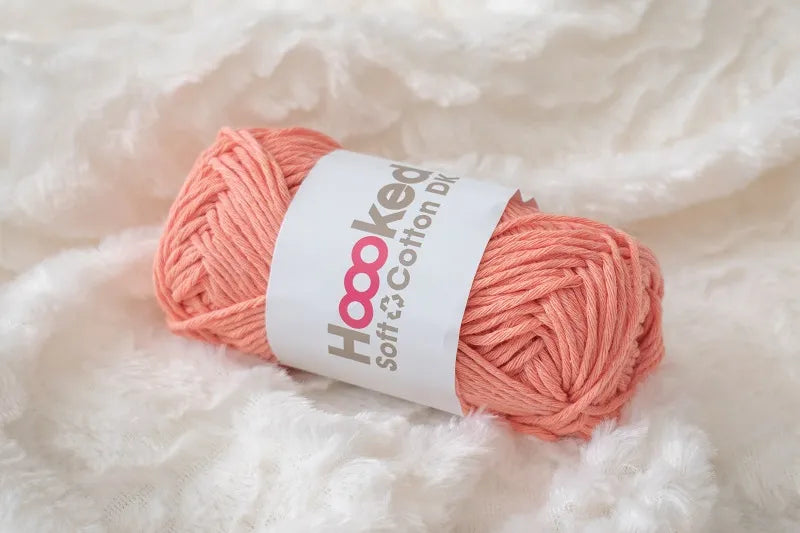 Duurzaam garen: Hoooked Soft Cotton DK in kleur Licht Oranje - Sevilla Peach