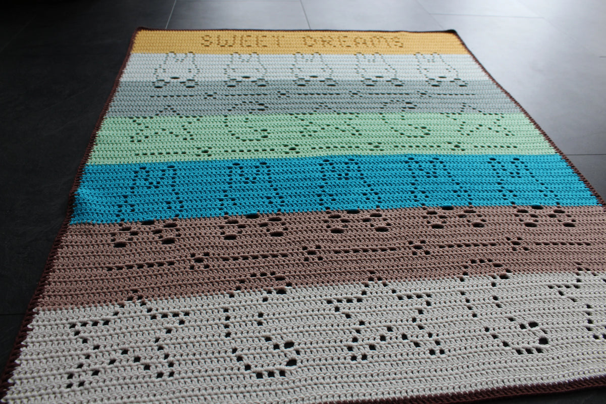 Gehaakt Haakpatroon Sweet Dreams babydeken ontworpen door LarissDesigns