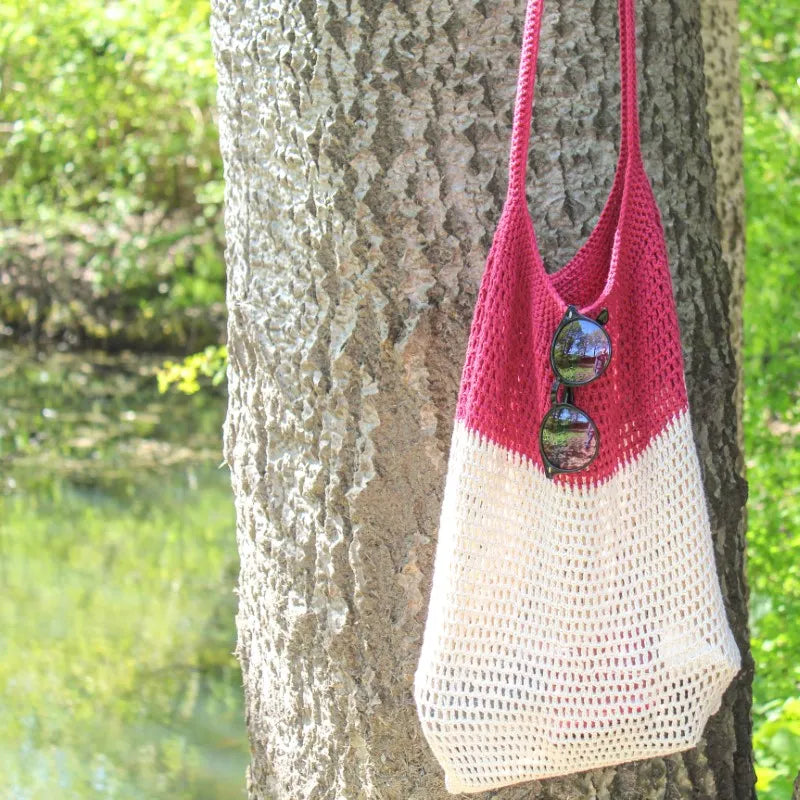 Gehaakt Haakpatroon tas Layla ontworpen door Cora's Knit Knacks