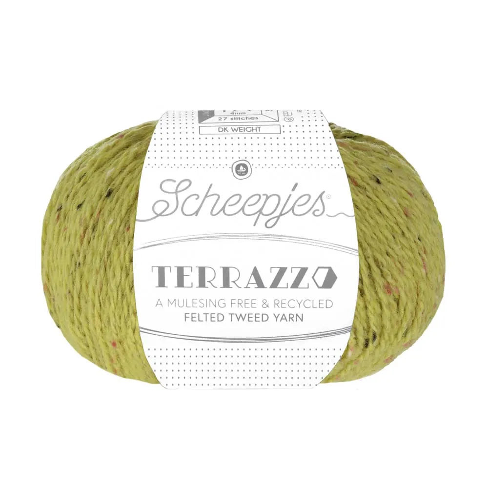 Duurzame wol: Scheepjes Terrazzo in kleur 706 Stro geel
