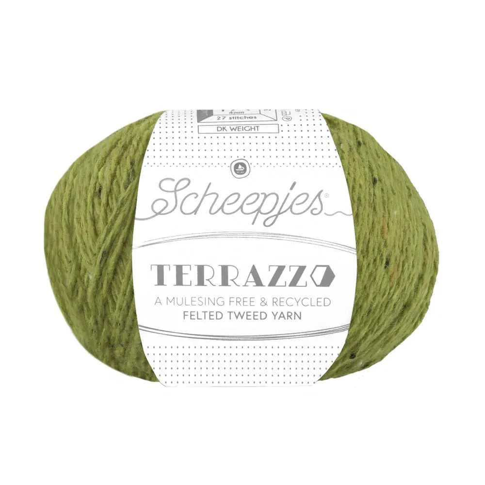 Duurzame wol: Scheepjes Terrazzo in kleur 707 Olijf groen