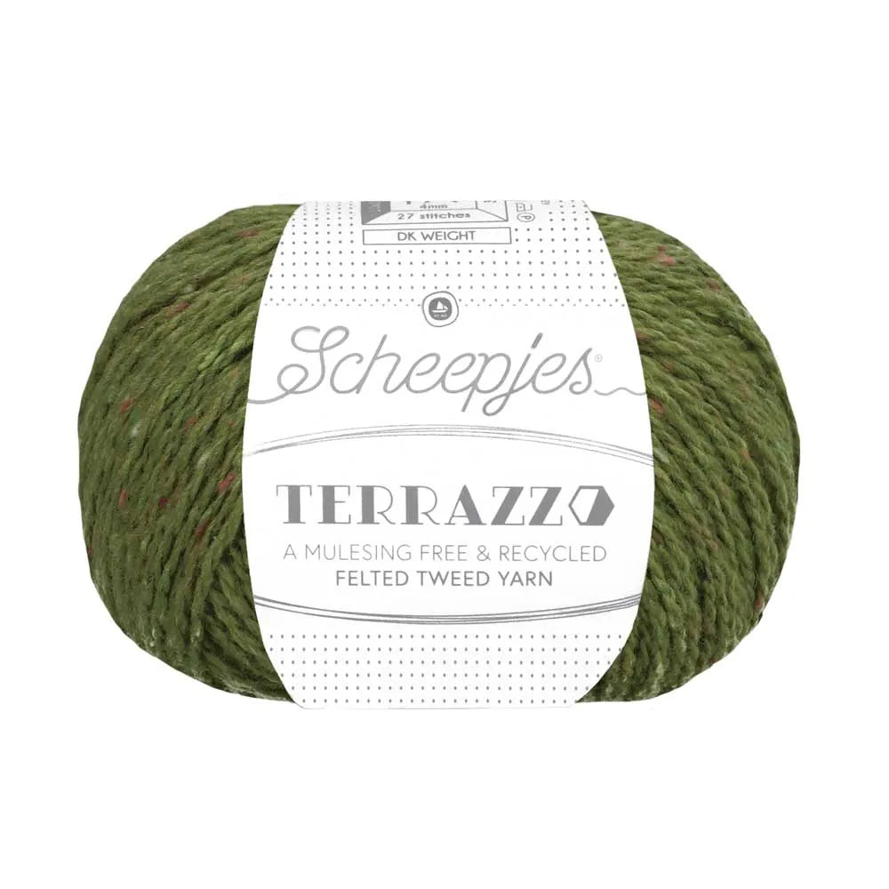 Duurzame wol: Scheepjes Terrazzo in kleur 711 Mos groen