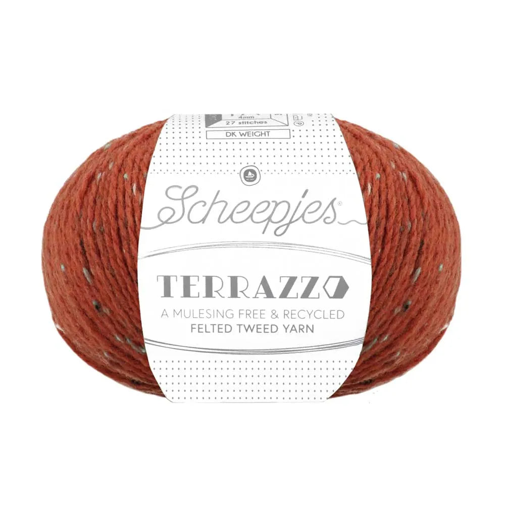 Duurzame wol: Scheepjes Terrazzo in kleur 716 Mahonie oranje