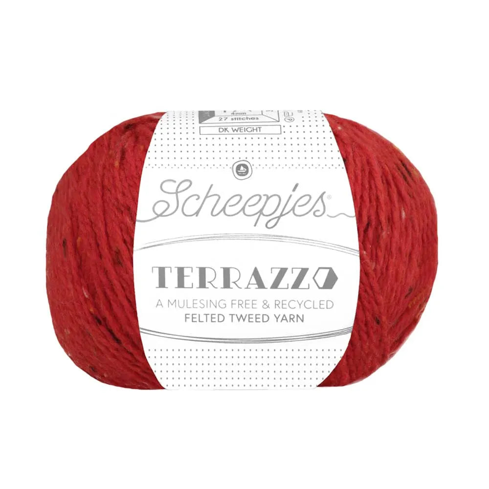 Duurzame wol: Scheepjes Terrazzo in kleur 718 Scharlaken rood