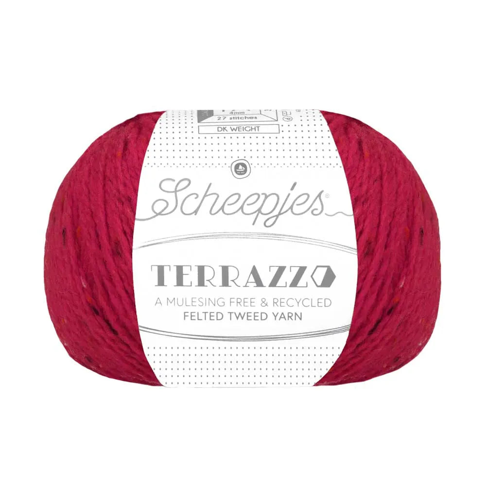 Duurzame wol: Scheepjes Terrazzo in kleur 719 Karmozijn rood