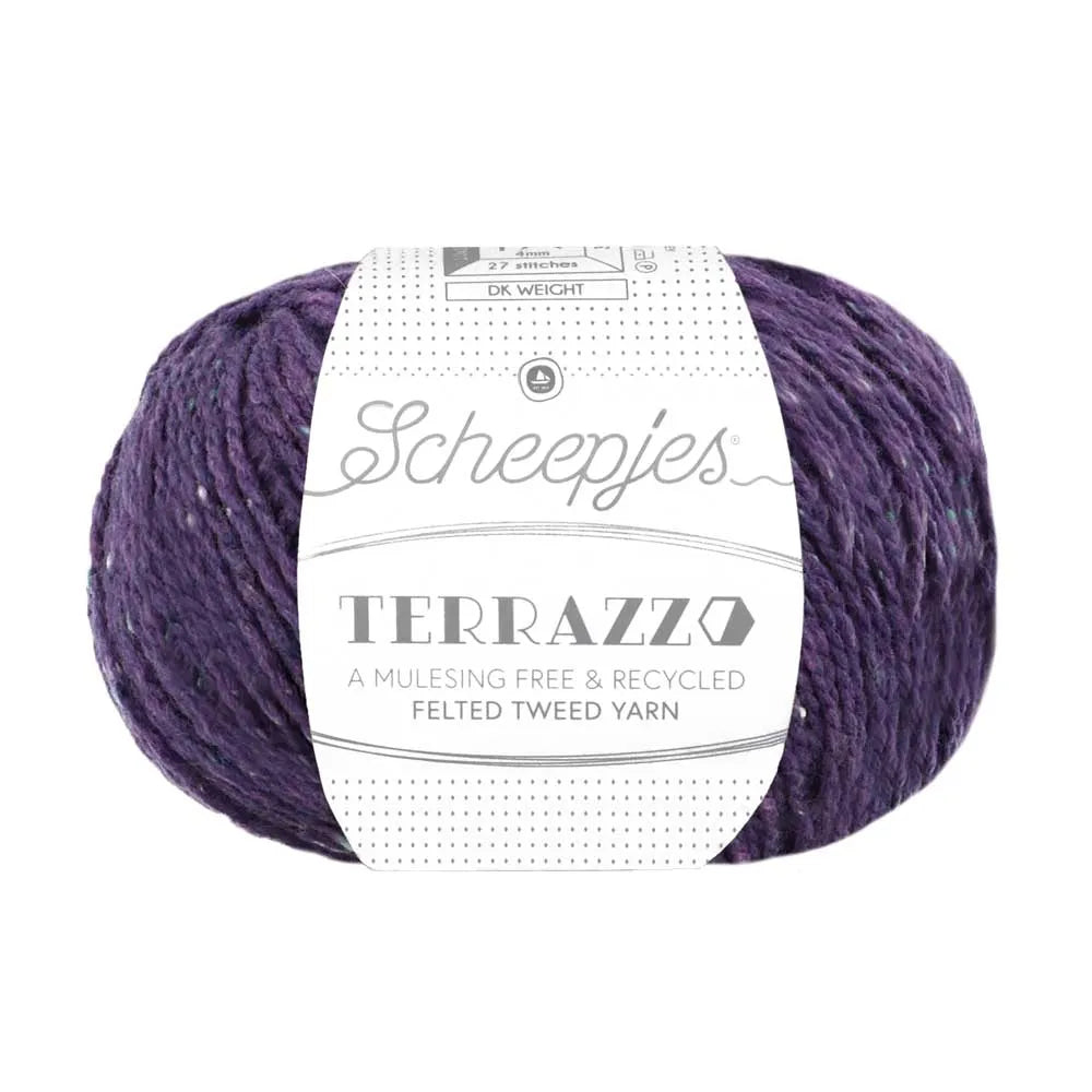 Duurzame wol: Scheepjes Terrazzo in kleur 730 Aubergine paars