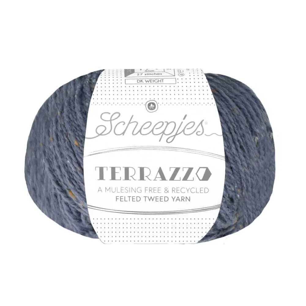 Duurzame wol: Scheepjes Terrazzo in kleur 732 Staal blauw