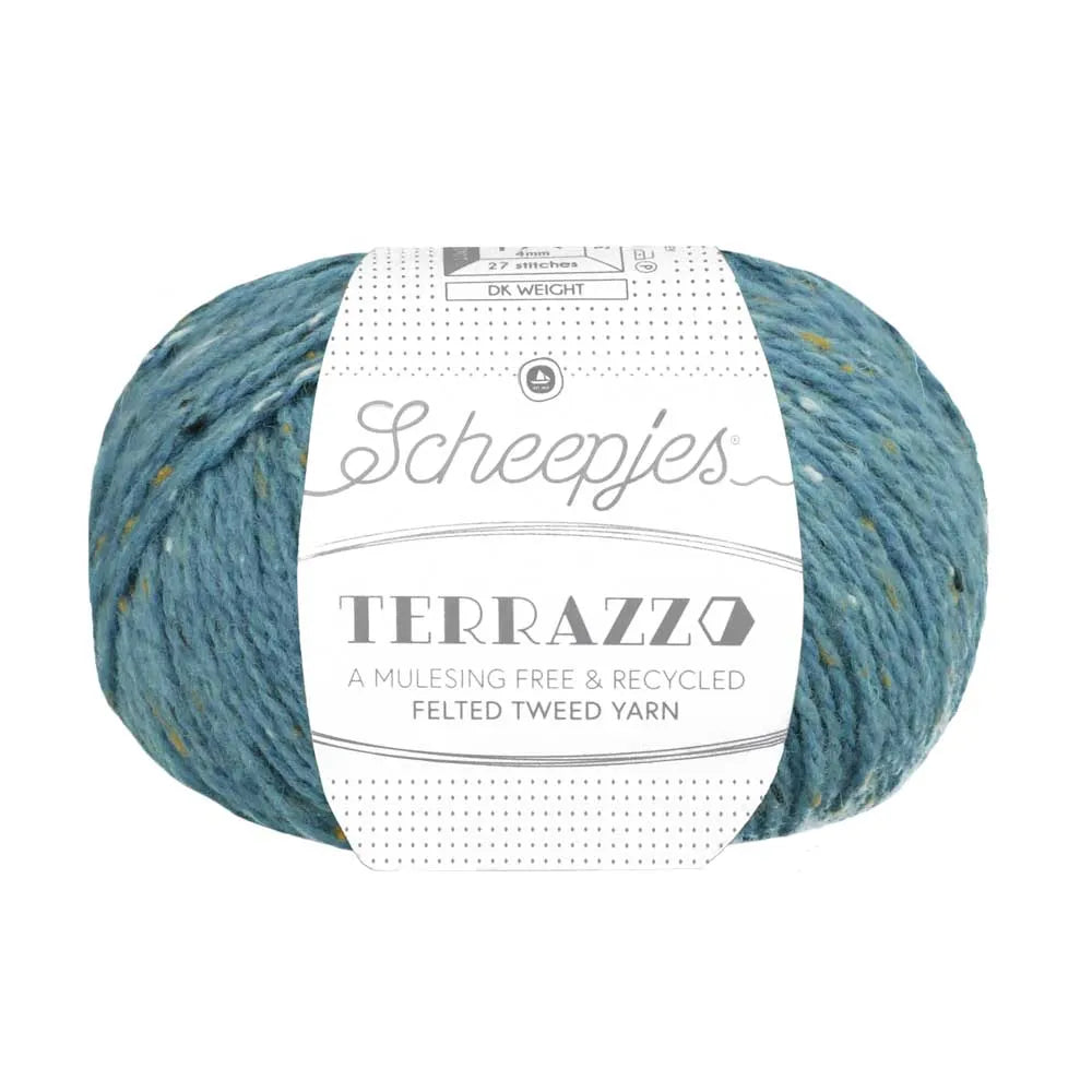 Duurzame wol: Scheepjes Terrazzo in kleur 735 Fontein blauw